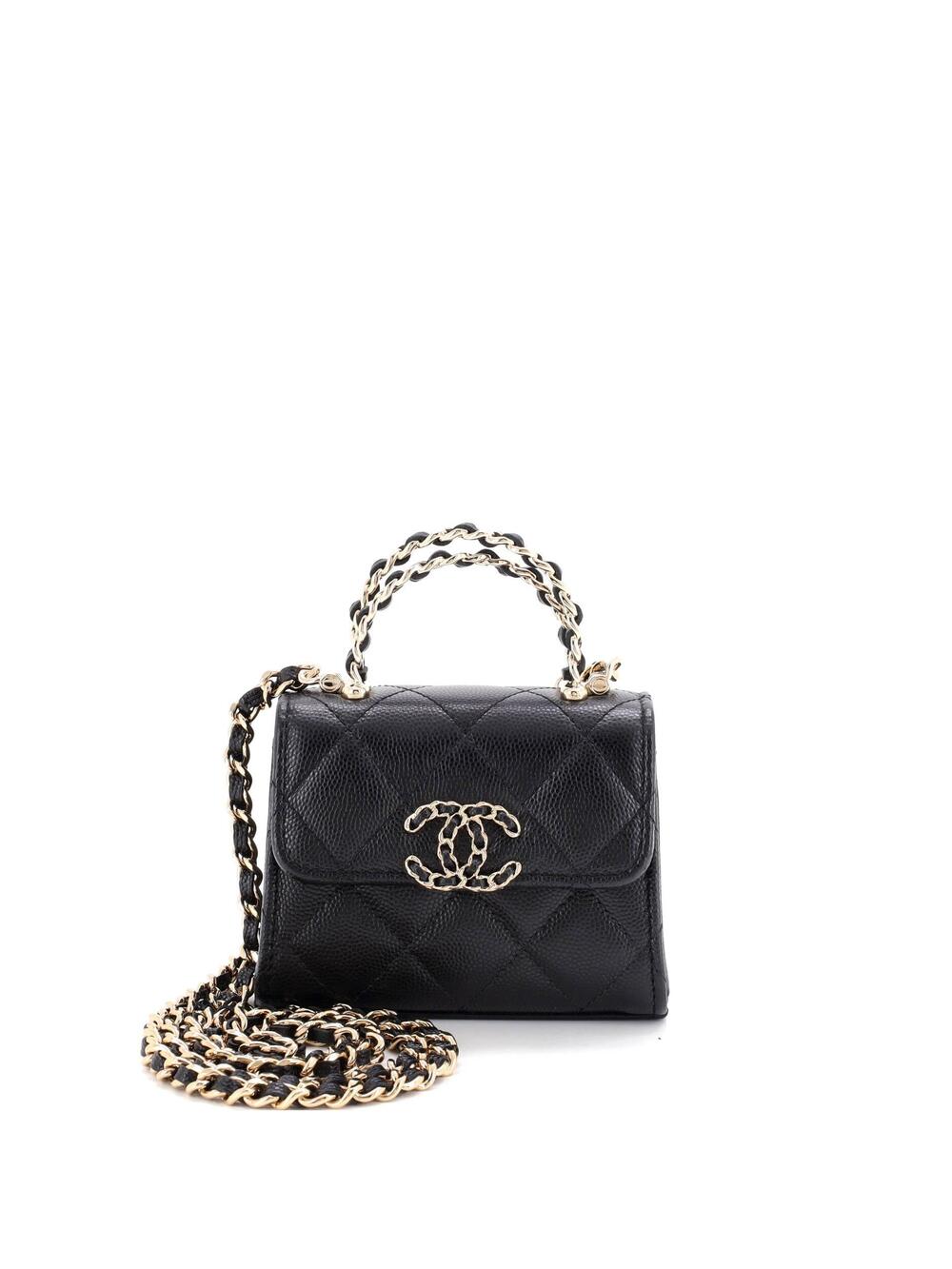 Chanel Woven Chain Cc Top Handle Flap #343072C47B
